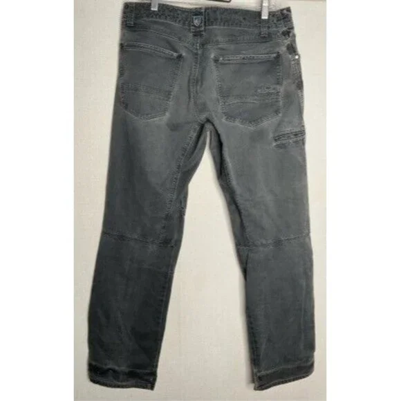 Kuhl Rydr Vintage Patina Dye Hiking Outdoor Work Pants Men Size 34X34 Gray/Black